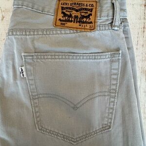 Levi's 505 Men's Straight Jeans in Light Gray